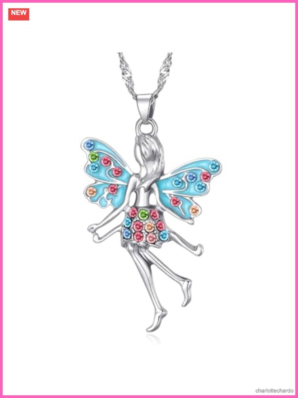Girls Stainless Steel Pendant Necklace 18 Inch with Extender Jewelry Gift